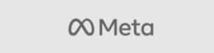 The image shows the logo of Meta, which consists of a grey infinity symbol to the left of the word "Meta" written in a modern, grey font.