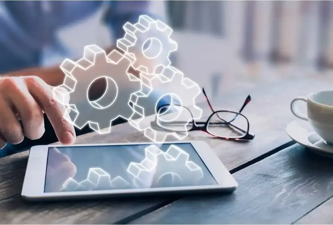 Person updating LinkedIn profile for a new job.