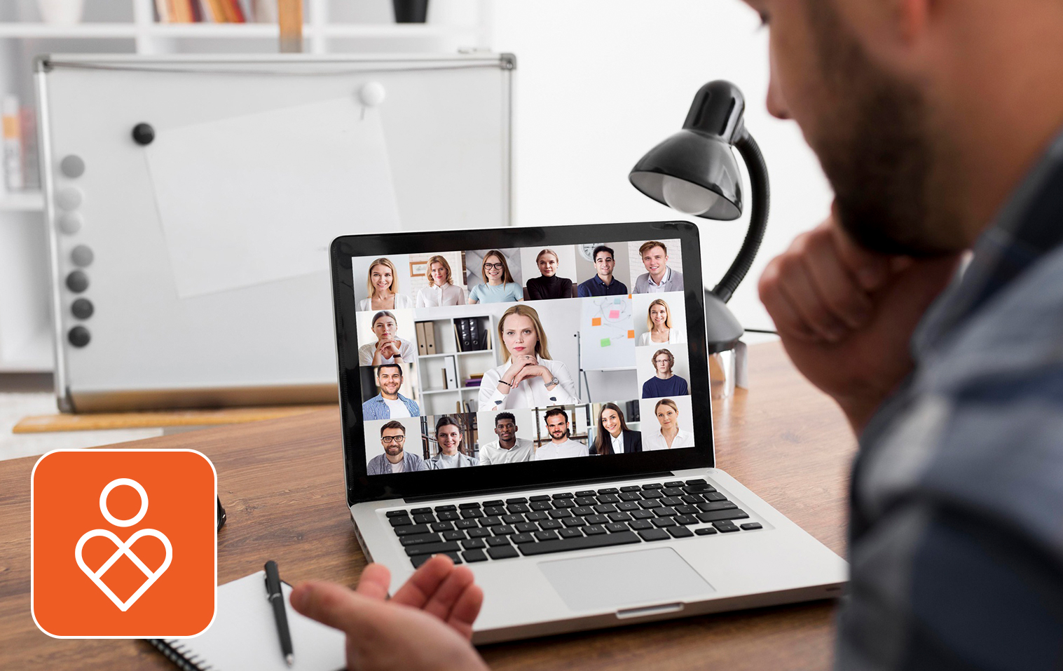 Zoom call meeting in a formal setup