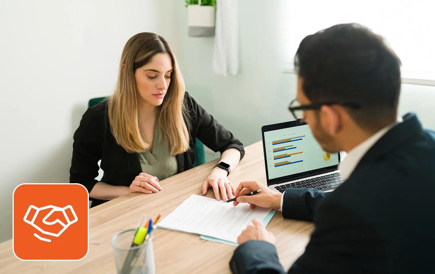 Candidate navigating through interview questions