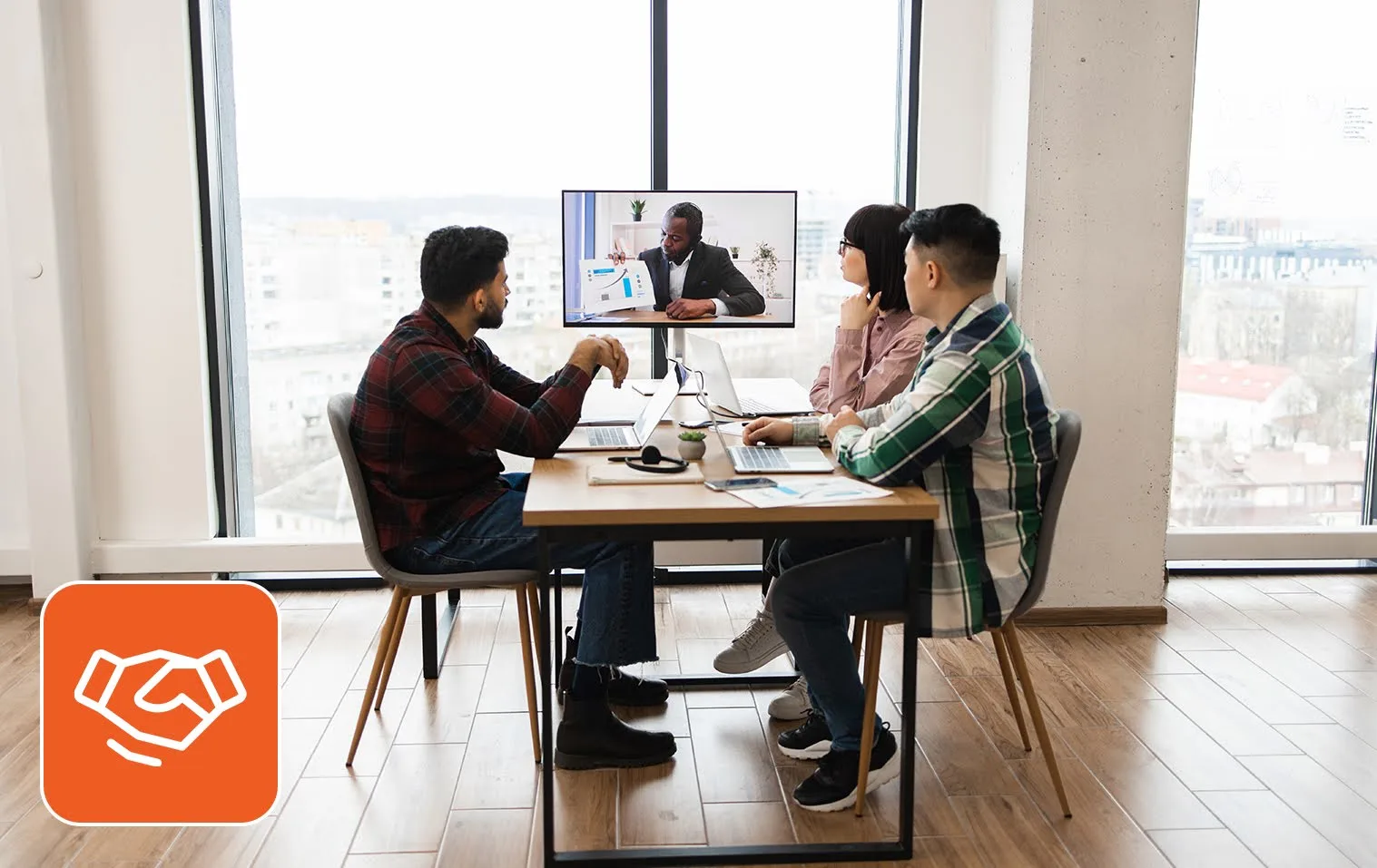 Remote team members collaborating virtually to address project staffing challenges