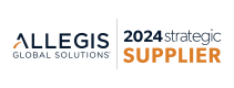 Allegis Global Solutions logo featuring the text "2024 Strategic Supplier" in blue and orange.