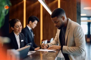 Hotel and resort staff managing peak-season hospitality workforce demand