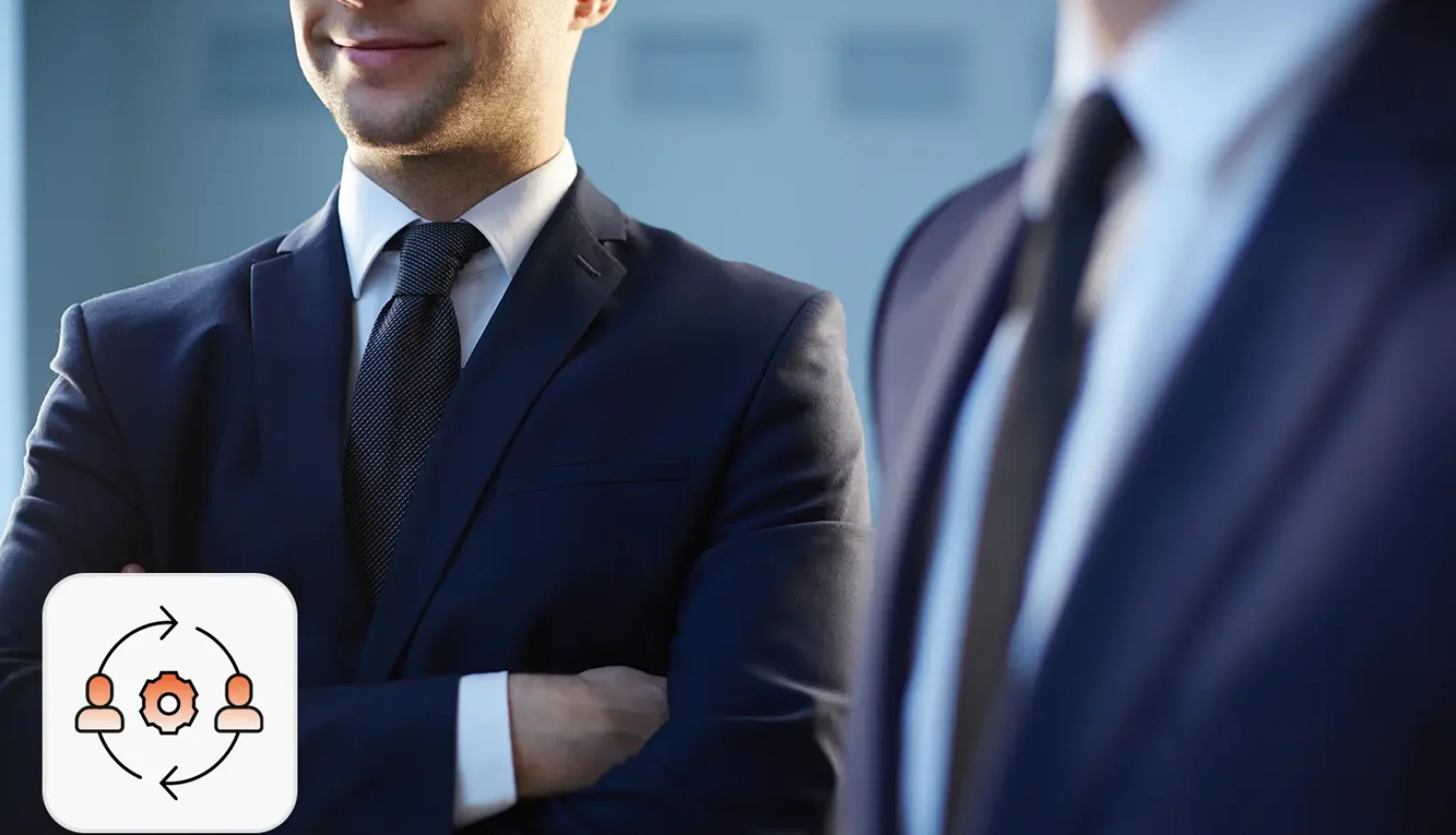 Two business professionals representing the leadership evaluation process when they hire a CTO