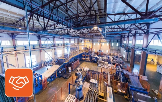 US manufacturing talent shortage concept: empty manufacturing unit