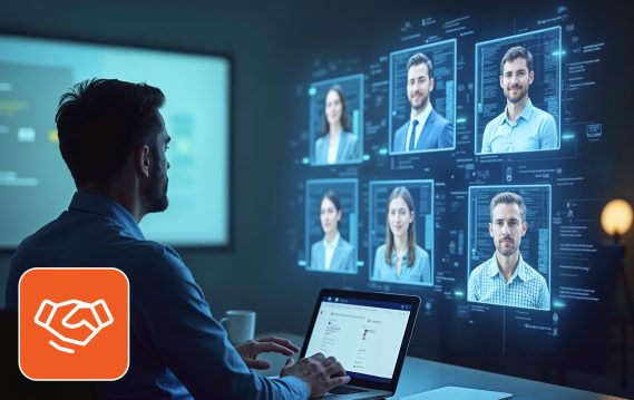 The Role of AI and Automation in Staffing Solutions AI-backed staffing solution visualized