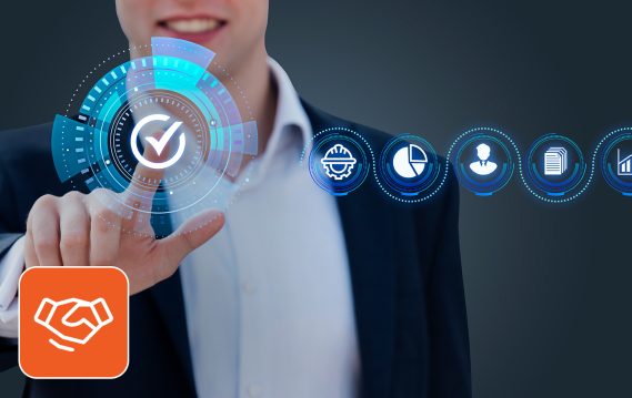 Man getting digital assistance for hiring needs