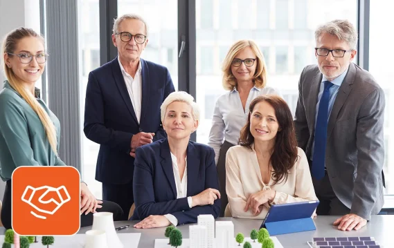 group photograph of C-suite executives recruited through executive search