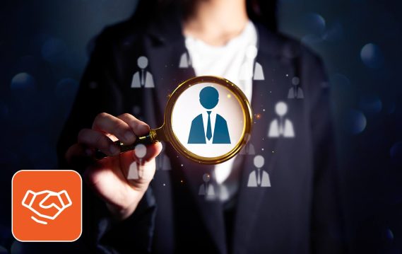 speed-up-hiring-with-rpo RPO hiring for speed and precision- rpo partner searching candidates through magnifying glass