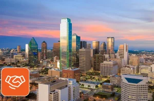 Dallas cityscape that houses staffing agencies Dallas